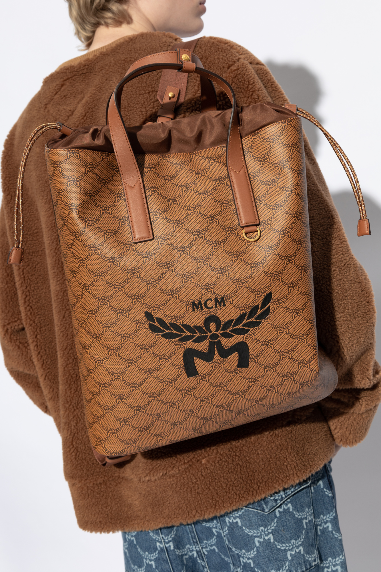 Brown Backpack with Visetos print MCM Vitkac Italy